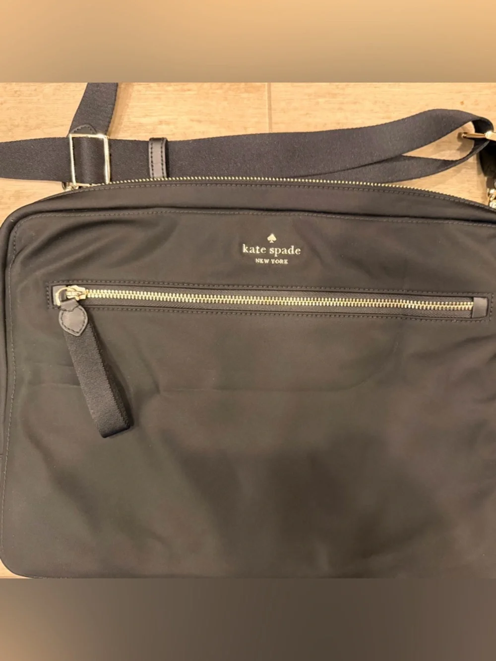 NWOT KATE SPADE ♠️ Chelsea Nylon Laptop Computer Briefcase Crossbody Bag, Black